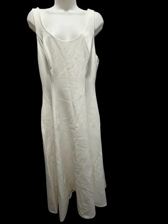 Reformation White Midi sleeveless Dress size large - Picture 3 of 7
